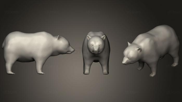 3D модель Медведь Гризли (STL)